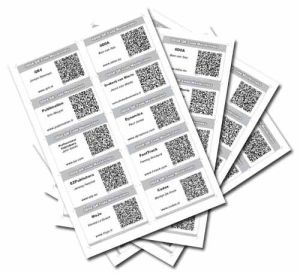 Boothleads QR code labels